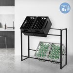 Ml - design tagre pour caisses de boissons 6 - 8 caisses, 104x32x82, 5 cm, acier, indpendante, tagre ...
