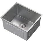 Ml - design Évier de cuisine en acier inoxydable, 34x40 cm, argenté, avec vidage et trop - plein, bassin ... Ml - design Évier de cuisine en acier inoxydable, 34x40 cm, argenté, avec vidage et trop - plein, bassin ...