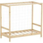 Ml - design - lit d'enfant but de foot, 70x140 cm, naturel (beige), en bois de pin, avec sommier  lattes ...