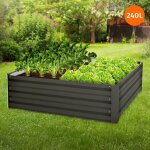 Ml - design - lit de jardin surélevé en métal, 90x90x30 cm, 240l, anthracite, résistant aux intempéries, ... Ml - design - lit de jardin surélevé en métal, 90x90x30 cm, 240l, anthracite, résistant aux intempéries, ...