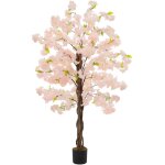 Ml - design plante artificielle cerisier 150 cm faux arbre d�coratif imitation r�aliste en plastique ...