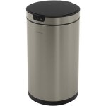 Ml - design poubelle automatique avec capteur 30l argent en acier inoxydable, ronde, ouverture / fermeture ...