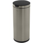 Ml - design poubelle automatique avec capteur 40l argent� en acier inoxydable, ronde, ouverture / fermeture ...