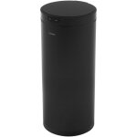 Ml - design poubelle automatique avec capteur 40l noir en acier aspect mat, ronde, ouverture et fermeture ...