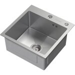 Ml - design �vier de cuisine, 45x45 cm, en acier inoxydable �vier rectangulaire, montage � encastrer ...