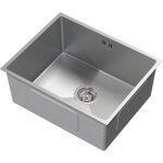 Ml - design Évier de cuisine en acier inoxydable, 50x40 cm, argenté, avec vidage et trop - plein, bassin ... Ml - design Évier de cuisine en acier inoxydable, 50x40 cm, argenté, avec vidage et trop - plein, bassin ...