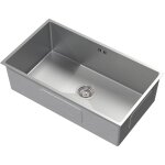 Ml - design Évier de cuisine xxl en acier inoxydable, 70x40 cm, argenté, avec vidage et trop - plein, ... Ml - design Évier de cuisine xxl en acier inoxydable, 70x40 cm, argenté, avec vidage et trop - plein, ...
