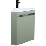 Mob - in - ensemble lave - mains d'angle suspendu avec robinet noir