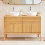 Mob - in - ensemble meuble double vasque 120cm alaska + vasque diego Mob - in - ensemble meuble double vasque 120cm alaska + vasque diego