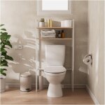 Mob - in - tag�re pont wc bas en m�tal blanc 125x66cm