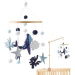 Mobile de lit b�b� mobile baleine chambre enfant neutre, jouet �veil pour enfant berceau chambre garderie ...