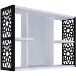 Mobilier de badge bamela h. 46 x l. 82 x p. 19 cm noir