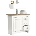 Mobilier de badge : sous - armoire de lavage balusa h. 58 x l. 65 x p. 30 cm blanc