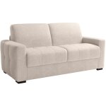 Dylane - canapé 3 places convertible rapido tissu capitonné beige matelas 22 cm Dylane - canapé 3 places convertible rapido tissu capitonné beige matelas 22 cm