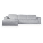 Giulia - canapé d'angle en tissu gris - angle gauche Giulia - canapé d'angle en tissu gris - angle gauche