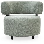 Mobilier deco - naya - fauteuil design en tissu vert et mtal noir