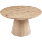 Zaya - table basse ronde en bois couleur chne vieilli pitement en cne
