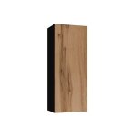 Mobilier1 - armoire murale venenou 131, noir + ch�ne wotan, 90x35cm, le nombre de portes: 032cm, stratifi� ...