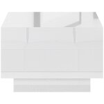 Mobilier1 - table basse goodyear 133, blanc brillant, 40x60x60cm, diamètre: 0, stratifié, angulaire Mobilier1 - table basse goodyear 133, blanc brillant, 40x60x60cm, diamètre: 0, stratifié, angulaire