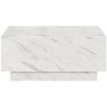 Mobilier1 - table basse goodyear 134, marbre blanc, 40x60x90cm, diamtre: 0, stratifi, angulaire