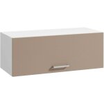 Moderna - meuble haut onelia, mlamin argile 16mm, l80cm, 1 abattant