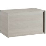 Moderna - meuble haut urban 60 cm mlamin 16mm chene gris 1 abattant