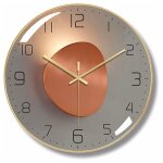 Moderne horloge murale silencieuse, horloge murale digitale de 30 cm pendule murale ronde numrique  ...