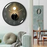 Moderne horloge murale silencieuse, pendule murale de 30 cm de diam�tre, horloge murale ronde num�rique ...