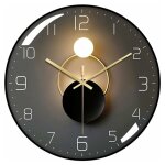 Moderne horloge murale silencieuse, pendule murale de 30 cm de diamtre, ronde numrique  quartz, adapte ...