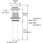 Moderne pop - up r�tro bouchon bonde de lavabo vidange clic - clac avec trop - plein en laiton dor� universel ...