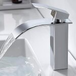 Ccykxa - moderne robinet salle de bain cascade, design elgant robinet lavabo, mitigeur en laiton, eau ...