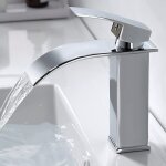 Houhence - moderne robinet salle de bain cascade, design el�gant robinet lavabo, mitigeur en laiton, ...