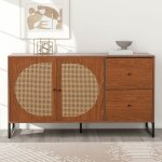 Modernluxe - buffet bas - 2 portes et 2 tiroirs - marron
