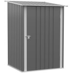 Abri de jardin en acier 0, 92 m avec toit en pente ? armoire de rangement de jardin verrouillable, idale ...