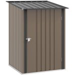 Abri de jardin en acier 0, 92 m avec toit en pente ? armoire de rangement de jardin verrouillable, idale ...