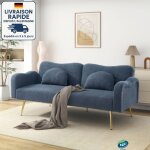 Modfu - canape 2 places - avec fonction lit, dossier r�glable et accoudoirs r�glables � plusieurs niveaux ...