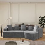 Modfu - canapé d'angle convertible - canapé modulable schneider cloud en tissu velours côtelé confortable, ... Modfu - canapé d'angle convertible - canapé modulable schneider cloud en tissu velours côtelé confortable, ...
