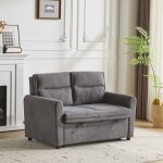 Modfu - canap - lit - canape 2 places avec fonction lit gigogne, dossier inclinable rglable et grands ...