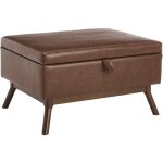 Modfu - tabouret de rangement 80x59x45 cm, peut être utilisé comme table basse, pu, ??marron Modfu - tabouret de rangement 80x59x45 cm, peut être utilisé comme table basse, pu, ??marron