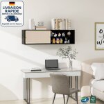 Modfu - tag�re murale rectangulaire 110 x 40 x 31 cm, meuble de rangement polyvalent, armoire murale, ...