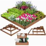 Modo24 potager sur�lev� bois 36x119x119 cm, jardini�re balcon / terrasse pour herbes, l�gumes, kit jardinier ...