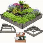 Modo24 potager sur�lev� bois 45x119x119 cm, jardini�re balcon / terrasse pour herbes, l�gumes, kit jardinier ...