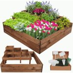 Modo24 potager sur�lev� bois 54x119x119 cm, jardini�re balcon / terrasse pour herbes, l�gumes, kit jardinier ...