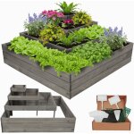 Modo24 potager sur�lev� bois 54x119x119 cm, jardini�re balcon / terrasse pour herbes, l�gumes, kit jardinier ...