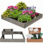 Modo24 potager sur�lev� bois zp08 18x62x62 cm, jardini�re balcon / terrasse pour herbes, l�gumes, kit ...