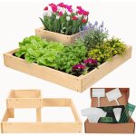 Modo24 potager sur�lev� bois zp08 18x62x62 cm, jardini�re balcon / terrasse pour herbes, l�gumes, kit ...