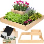 Modo24 potager sur�lev� bois zp08 18x62x62 cm, jardini�re balcon / terrasse herbes et l�gumes, kit jardinier ...