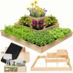 Modo24 potager sur�lev� bois zp08 27x92x92 cm, jardini�re balcon / terrasse herbes et l�gumes, kit jardinier ...