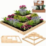 Modo24 potager sur�lev� bois zp08 36x119x119 cm, jardini�re balcon / terrasse pour herbes, l�gumes, kit ...