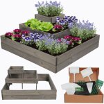 Modo24 potager sur�lev� bois zp08 36x92x92 cm, jardini�re balcon / terrasse pour herbes, l�gumes, kit ...